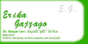 erika gajzago business card